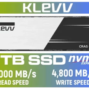 KLEVV CRAS C910 1TB M.2 NVMe PCIe Gen4x4 Internal SSD with Heatsink, up to 5000MB/s (K01TBM2SP0-C91)